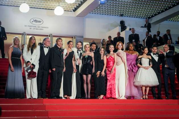 The Idol Red Carpet - The 76th Annual Cannes Film Festival Team members, Troye Sivan, Ashley Levindon, Sam Levinson, Lily-Rose Depp, Abel The Weeknd Tesfaye, Rachel Sennott, Suzanne Son, Harry Nef, Davine Joy Randolph, Sophie Mudd and guest attends The Idol Premiere Afterparty at the 76th annual Cannes film festival at Palm Beach on May 22, 2023 in Cannes, France. Cannes France Copyright: xDanielexCifalà x originalFilename: cifala-notitle230523_npccx.jpg