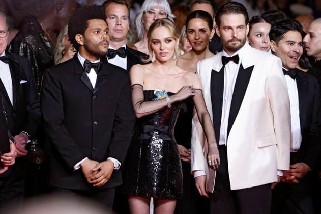 Abel The Weeknd Tesfaye, Lily Rose Depp and Sam Levinson at the premiere of the HBO drama series The Idol at the Festival de Cannes 2023 76 Cannes International Film Festival at the Palais des Festivals Cannes, 22 05 2023. Foto:xS.xGabschx xFuturexImage