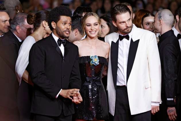 Abel The Weeknd Tesfaye, Lily Rose Depp and Sam Levinson at the premiere of the HBO drama series The Idol at the Festival de Cannes 2023 76 Cannes International Film Festival at the Palais des Festivals Cannes, 22 05 2023. Foto:xS.xGabschx xFuturexImage