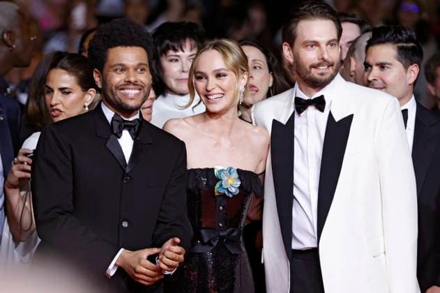 Abel The Weeknd Tesfaye, Lily Rose Depp and Sam Levinson at the premiere of the HBO drama series The Idol at the Festival de Cannes 2023 76 Cannes International Film Festival at the Palais des Festivals Cannes, 22 05 2023. Foto:xS.xGabschx xFuturexImage