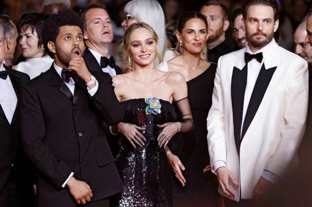 Abel The Weeknd Tesfaye, Lily Rose Depp and Sam Levinson at the premiere of the HBO drama series The Idol at the Festival de Cannes 2023 76 Cannes International Film Festival at the Palais des Festivals Cannes, 22 05 2023. Foto:xS.xGabschx xFuturexImage
