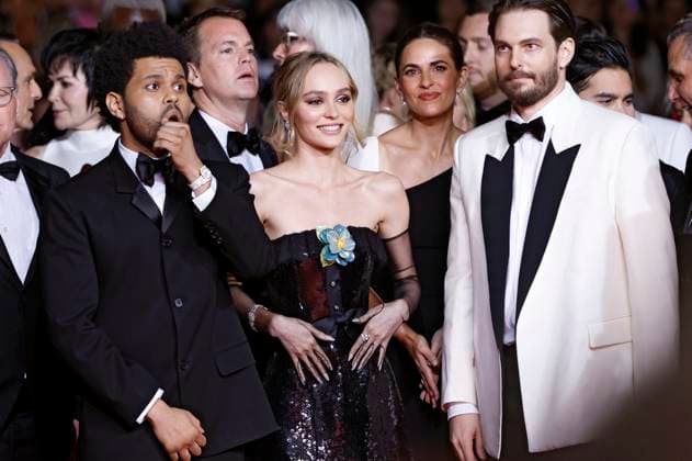 Abel The Weeknd Tesfaye, Lily Rose Depp and Sam Levinson at the premiere of the HBO drama series The Idol at the Festival de Cannes 2023 76 Cannes International Film Festival at the Palais des Festivals Cannes, 22 05 2023. Foto:xS.xGabschx xFuturexImage
