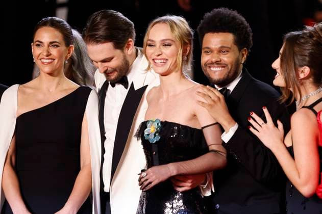 Ashley Levinson, Sam Levinson, Lily Rose Depp, Abel The Weeknd Tesfaye and Rachel Sennott at the premiere of the HBO drama series The Idol at the Festival de Cannes 2023 76 Cannes International Film Festival at the Palais des Festivals Cannes, 22 05 2023. Foto:xS.xGabschx xFuturexImage