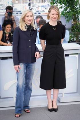 IPP Photo Daniele Cifala™ Cannes 23 05 2023 Club Zero Photocall The 76th Annual Cannes Film Festival in the photo Director Jessica Hausner and Mia Wasikowska Italy Photo Press World Copyright  0