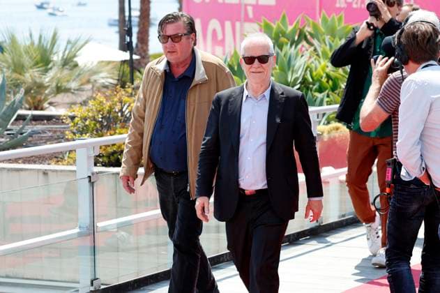 Aki Kaurismäki and Thierry Fremaux at the photocall for the feature film Kuolleet lehdet Fallen Leaves at the Festival de Cannes 2023 76 Cannes International Film Festival at the Palais des Festivals Cannes, 23 05 2023. Foto:xD.xBedrosianx xFuturexImage