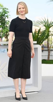 Australian actress Mia Wasikowska attends a photo call for Club Zero at the 76th Cannes Film Festival at Palais des Festivals in Cannes, France on Tuesday, May 23, 2023.  CAN20230523103 RUNExHELLESTAD