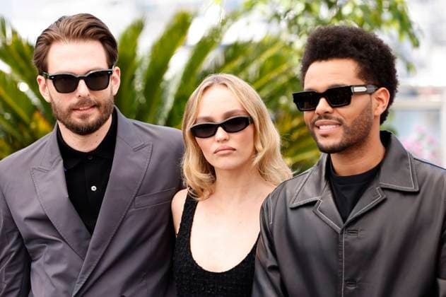 Sam Levinson, Lily Rose Melody Depp and Abel The Weeknd Tesfaye at the photocall for HBO drama series The Idol at the Festival de Cannes 2023 76 Cannes International Film Festival at the Palais des Festivals Cannes, 23 05 2023. Foto:xS.xGabschx xFuturexImage