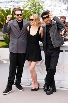 Sam Levinson, Lily Rose Melody Depp and Abel The Weeknd Tesfaye at the photocall for HBO drama series The Idol at the Festival de Cannes 2023 76 Cannes International Film Festival at the Palais des Festivals Cannes, 23 05 2023. Foto:xS.xGabschx xFuturexImage