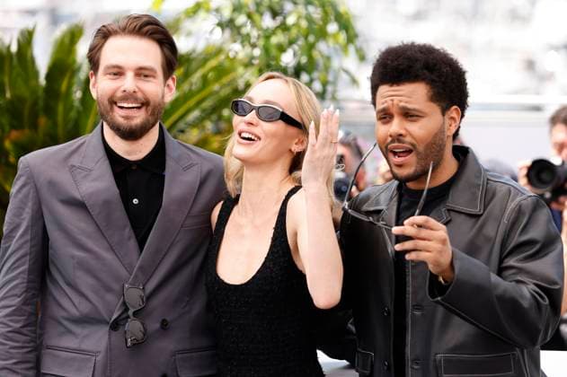 Sam Levinson, Lily Rose Melody Depp and Abel The Weeknd Tesfaye at the photocall for HBO drama series The Idol at the Festival de Cannes 2023 76 Cannes International Film Festival at the Palais des Festivals Cannes, 23 05 2023. Foto:xS.xGabschx xFuturexImage