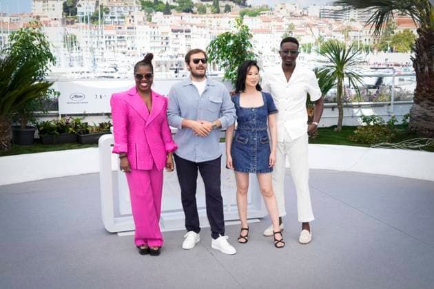IPP Photo Daniele Cifala™ Cannes 23 05 2023 Adami Photocall The 76th Annual Cannes Film Festival in the photo Claudia Tagbo, Hugo Becker, Linh Dan Pham and Ahmed Sylla Italy Photo Press World Copyright  0