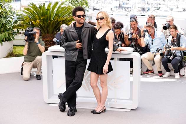 Abel The Weeknd Tesfaye and Lily Rose Melody Depp at the photocall for HBO drama series The Idol at the Festival de Cannes 2023 76 Cannes International Film Festival at the Palais des Festivals Cannes, 23 05 2023. Foto:xS.xGabschx xFuturexImage