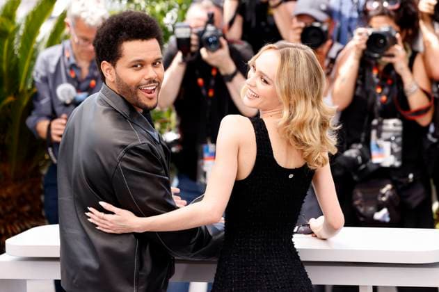 Abel The Weeknd Tesfaye and Lily Rose Melody Depp at the photocall for HBO drama series The Idol at the Festival de Cannes 2023 76 Cannes International Film Festival at the Palais des Festivals Cannes, 23 05 2023. Foto:xS.xGabschx xFuturexImage