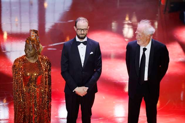 STOCKHOLM 20230523 Prize winners AngÃ lique Kidjo, Michael Pärt, son of this years winner Arvo Pärt, and Chris Blackwell during the presentation of the 2023 Polar Prize at the Grand Hotel in Stockholm on Tuesday Stockholm SWEDEN x10430x  Copyright: xChristinexOlsson TTx POLARPRISET 2023 TTABB0000000000189119