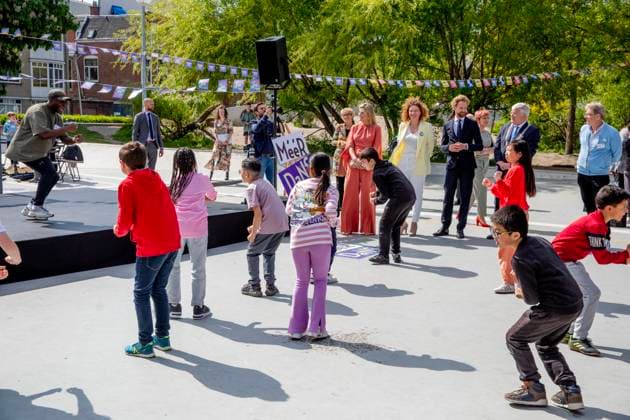 23-05-2023 The Hague Queen Maxima attend the launch of the cooperation between More Music in the Classroom and the Ministry of Education, Culture and Science in the context of cultural offerings at and after school to promote equality of opportunity in the Kindcentrum in The Hague. Â  Copyright: xPPEx