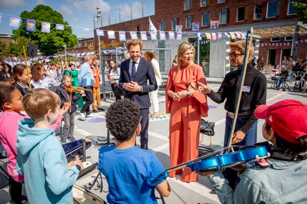 23-05-2023 The Hague Queen Maxima attend the launch of the cooperation between More Music in the Classroom and the Ministry of Education, Culture and Science in the context of cultural offerings at and after school to promote equality of opportunity in the Kindcentrum in The Hague. Â  Copyright: xPPEx