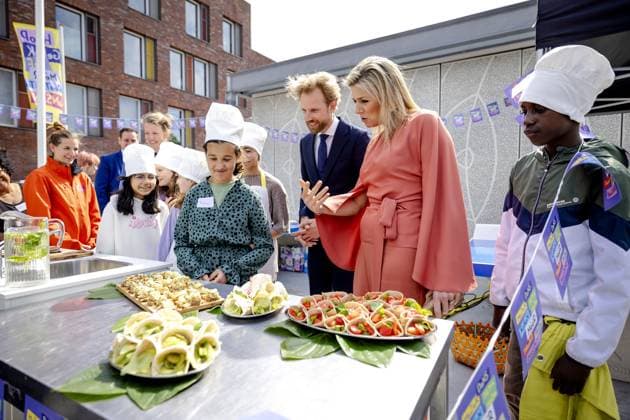 THE HAGUE - Queen Maxima and minister Dennis Wiersma are launching a music campaign. The campaign aims to draw more attention to art and culture in the classroom. ANP ROBIN VAN LONKHUIJSEN netherlands out - belgium out  Copyright: xx x469995529x originalFilename: 469995529.jpg