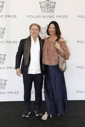 STOCKHOLM 20230523 Bobby Ljunggren and Maria Ljunggren arrive at the 2023 Polar Prize ceremony at the Grand Hotel in Stockholm on Tuesday Stockholm SVERIGE x10430x  Copyright: xChristinexOlsson TTx POLARPRISET 2023 TTABB0000000000189151