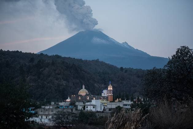May 23, 2023: The Popocatepetl Volcano released some lava explosions during the night. In the morning it continued its activity releasing ash on populations near the mountain - ZUMAqp1_ 20230523_zip_qp1_010 Copyright: xHectorxAdolfoxQuintanarxPerezx