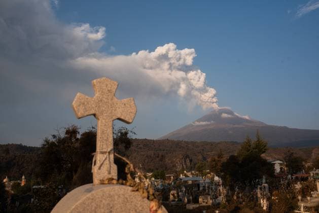 May 23, 2023: The Popocatepetl Volcano released some lava explosions during the night. In the morning it continued its activity releasing ash on populations near the mountain - ZUMAqp1_ 20230523_zip_qp1_001 Copyright: xHectorxAdolfoxQuintanarxPerezx