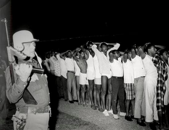 RECORD DATE NOT STATED Students of texas southern university keep their hands behind their heads as they await transportation to jail, houston, 1967 Students of texas southern university keep their hands behind their heads as they await transportation to jail, houston, 1967 Copyright: 972_ML_05_W589326