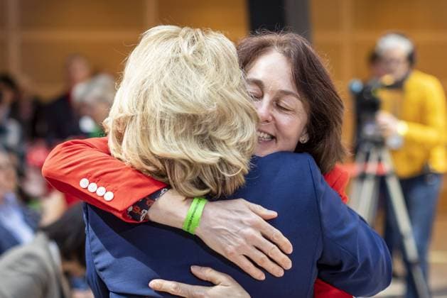 Svenja Schulze (SPD), Bundesministerin fuer wirtschaftliche Zusammenarbeit und Entwicklung, und Katarina Barley (SPD), Vizepraesidentin des Europaeischen Parlaments, aufgenommen im Rahmen der Veranstaltung öÄÃ»Fortschritt braucht Gerechtigkeit öÄi Seit 160 Jahren Ideen fuer morgenöÄu im Willy Brandt Haus in Berlin, 04.10.2022. Berlin Deutschland *** Svenja Schulze SPD , Federal Minister for Economic Cooperation and Development, and Katarina Barley SPD , Vice President of the European Parliament, recorded at the event öÄÃ Fortschritt braucht Gerechtigkeit öÄi Seit 160 Jahren Ideen für morgenöÄu at the Willy Brandt Haus in Berlin, 04 10 2022 Berlin Germany Copyright: xKiraxHofmann photothek.dex