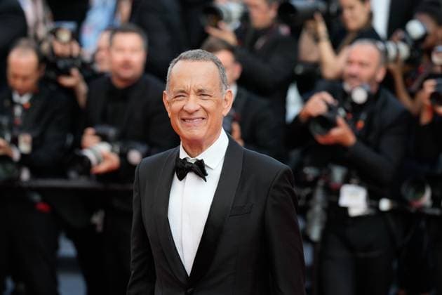The Asteroid City Red Carpet Premiere at the 76th Edition of the Cannes Film Festival Actor Tom Hanks attends the movie screening and red carpet event for Asteroid City , directed by Wes Anderson, which is in competition, during the 76th edition of the Cannes Film Festival on May 23 2023, in Cannes, France Cannes Palace of Festivals and Congresses of Cannes Cannes France Copyright: xAlexandraxFechetex _ADR1818_1