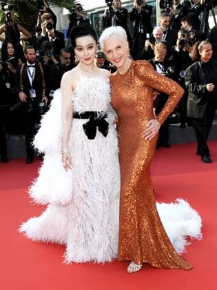 76th Cannes Film Festival 2023, evening 8 - Red Carpet film Asteroid City . In the picture Maye Musk AND Fan Bingbing  Copyright: xAlbertoxterenghix xipa-agency.nex xPoolxPhotoxEventsx01x IPA_IPA38165615