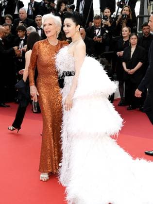 76th Cannes Film Festival 2023, evening 8 - Red Carpet film Asteroid City . In the picture Maye Musk AND Fan Bingbing  Copyright: xAlbertoxterenghix xipa-agency.nex xPoolxPhotoxEventsx01x IPA_IPA38165649