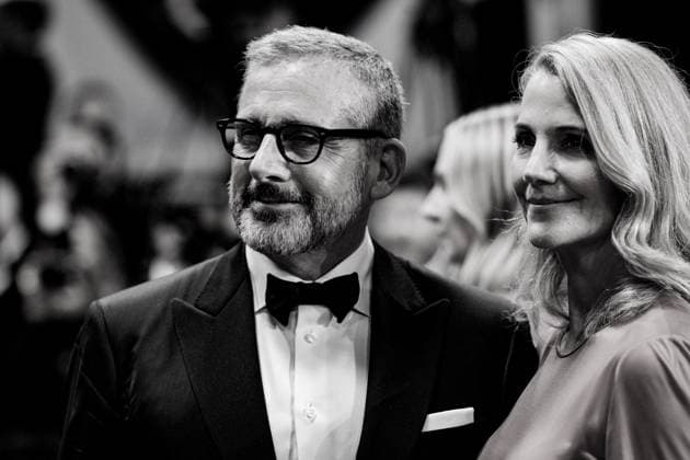 The Asteroid City Red Carpet Premiere at the 76th Edition of the Cannes Film Festival Actor Steve Carell and his wife, Nancy Carell, leave the movie screening and red carpet event for Asteroid City , directed by Wes Anderson, which is in competition, during the 76th edition of the Cannes Film Festival on May 23 2023, in Cannes, France Cannes Palace of Festivals and Congresses of Cannes Cannes France Copyright: xAlexandraxFechetex _ADR3391