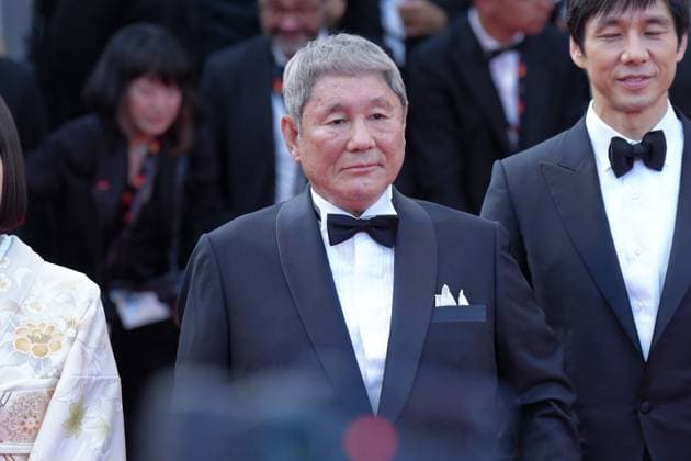 Takeshi Kitano CELEBRITES : 76 eme festival de Cannes - Red Carpet du film Â« Asteroid City Â» - Cannes - 23 05 2023 NorbertScanella Panoramic 