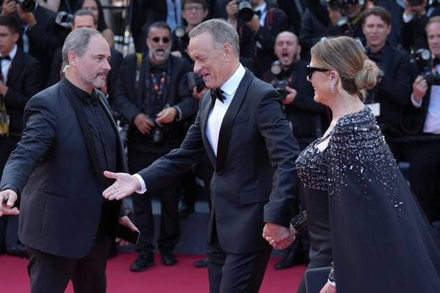 Tom Hanks - Rita Wilson CELEBRITES : 76 eme festival de Cannes - Red Carpet du film Â« Asteroid City Â» - Cannes - 23 05 2023 NorbertScanella Panoramic 