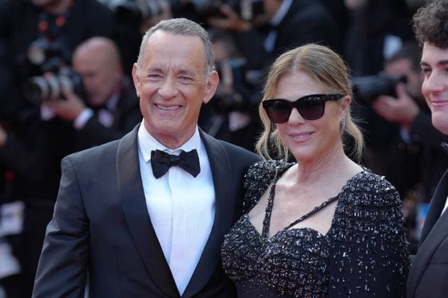 Tom Hanks - Rita Wilson CELEBRITES : 76 eme festival de Cannes - Red Carpet du film Â« Asteroid City Â» - Cannes - 23 05 2023 NorbertScanella Panoramic 