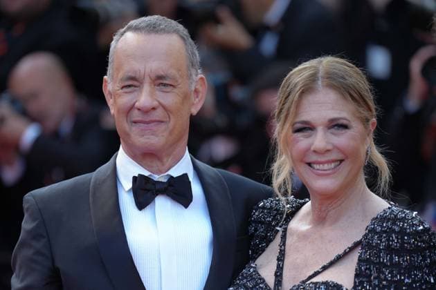 Tom Hanks - Rita Wilson CELEBRITES : 76 eme festival de Cannes - Red Carpet du film Â« Asteroid City Â» - Cannes - 23 05 2023 NorbertScanella Panoramic 