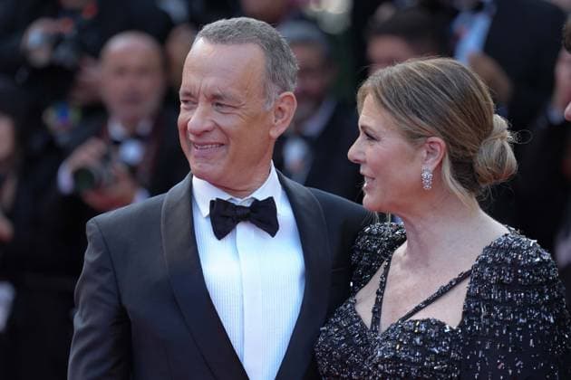 Tom Hanks - Rita Wilson CELEBRITES : 76 eme festival de Cannes - Red Carpet du film Â« Asteroid City Â» - Cannes - 23 05 2023 NorbertScanella Panoramic 