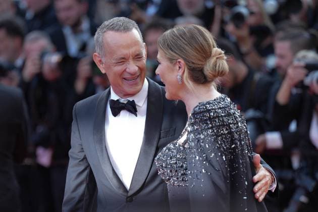 Tom Hanks - Rita Wilson CELEBRITES : 76 eme festival de Cannes - Red Carpet du film Â« Asteroid City Â» - Cannes - 23 05 2023 NorbertScanella Panoramic 