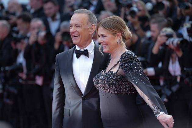 Tom Hanks - Rita Wilson CELEBRITES : 76 eme festival de Cannes - Red Carpet du film Â« Asteroid City Â» - Cannes - 23 05 2023 NorbertScanella Panoramic 