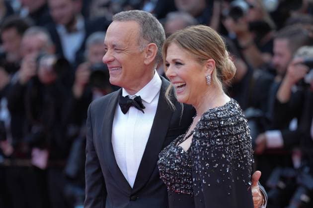 Tom Hanks - Rita Wilson CELEBRITES : 76 eme festival de Cannes - Red Carpet du film Â« Asteroid City Â» - Cannes - 23 05 2023 NorbertScanella Panoramic 