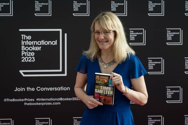 International Booker Prize Award Ceremony In London LONDON, UNITED KINGDOM - MAY 23, 2023: Angela Rodel, translator of ˜Time Shelter™ by Bulgarian writer Georgi Gospodinov, attends the official winners™ ceremony of the International Booker Prize 2023 at the Sky Garden in London, United Kingdom on May 23, 2023. The International Booker Prize is awarded annually for the finest single work of fiction from around the world which has been translated into English and published in the UK and Ireland. London Greater London United Kingdom  Copyright: xWIktorxSzymanowiczx originalFilename: szymanowicz-internat230523_npjDL.jpg