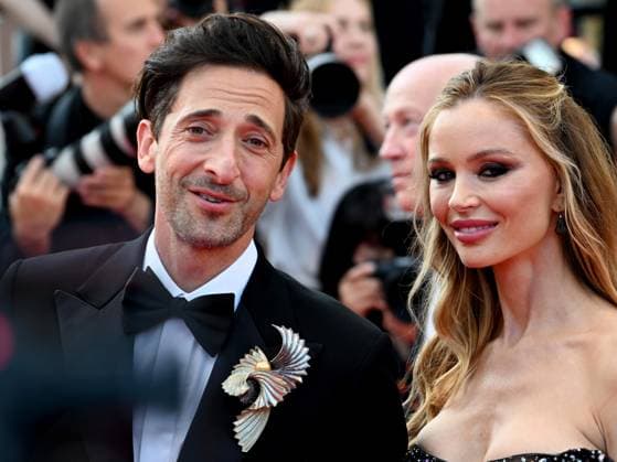 76th Cannes Film Festival 2023, evening 8 - Red Carpet film Asteroid City . In the photo Adrien Brody, Georgina Chapman  Copyright: xManuelexMangiarottix xipa-agencyx xPoolxPhotoxEventsx01x IPA_IPA38170418