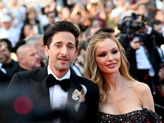 76th Cannes Film Festival 2023, evening 8 - Red Carpet film Asteroid City . In the photo Adrien Brody, Georgina Chapman  Copyright: xManuelexMangiarottix xipa-agencyx xPoolxPhotoxEventsx01x IPA_IPA38170425