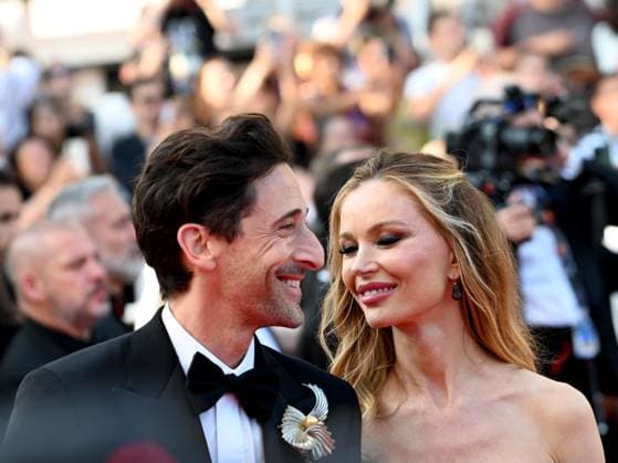 76th Cannes Film Festival 2023, evening 8 - Red Carpet film Asteroid City . In the photo Adrien Brody, Georgina Chapman  Copyright: xManuelexMangiarottix xipa-agencyx xPoolxPhotoxEventsx01x IPA_IPA38170438