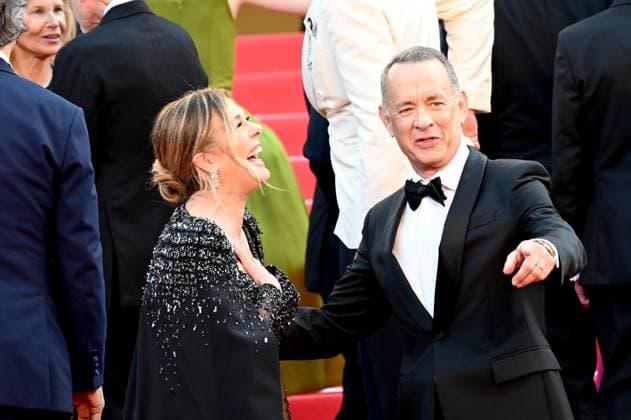 76th Cannes Film Festival 2023, evening 8 - Red Carpet film Asteroid City . In the photo Tom Hanks, Rita Wilson  Copyright: xManuelexMangiarottix xipa-agencyx xPoolxPhotoxEventsx01x IPA_IPA38170804