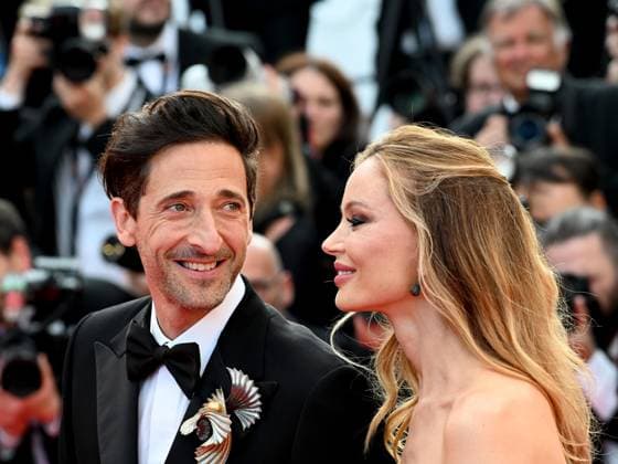 76th Cannes Film Festival 2023, evening 8 - Red Carpet film Asteroid City . In the photo Adrien Brody, Georgina Chapman  Copyright: xManuelexMangiarottix xipa-agencyx xPoolxPhotoxEventsx01x IPA_IPA38170868