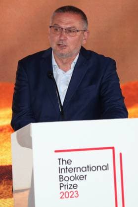International Booker Prize 2023 London, UK. Bulgarian born writer Georgi Gospodinov wins the International Booker Prize 2023 for his book Time Shelter.. Sky Garden. 23rd May 2023. LMK11-SLIVE240523-001 