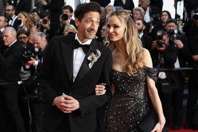 May 23, 2023, Cannes, Cote d Azur, France: ADRIAN BRODY and GEORGINA CHAPMAN attend the screening of Asteroid City during the 76th Annual Cannes Film Festival at Palais des Festivals on May 22, 2023 in Cannes, France Cannes France - ZUMAc179 20230523_zep_c179_116 Copyright: xMickaelxChavetx