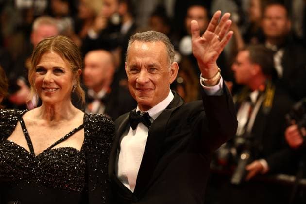 May 23, 2023, Cannes, Cote d Azur, France: TOM HANKS and RITA WILSON attend the screening of Asteroid City during the 76th Annual Cannes Film Festival at Palais des Festivals on May 22, 2023 in Cannes, France Cannes France - ZUMAc179 20230523_zep_c179_146 Copyright: xMickaelxChavetx