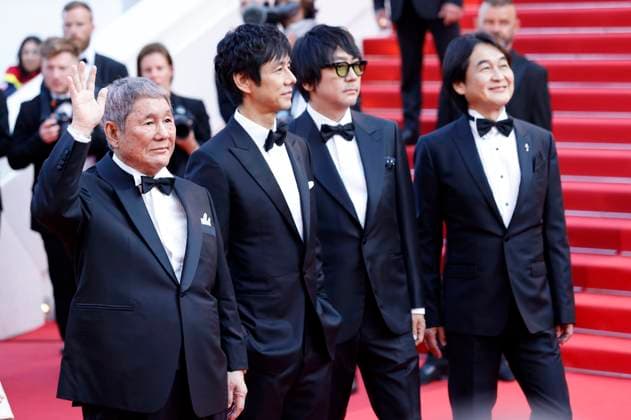 Takeshi Kitano, Hidetoshi Nishijima, Nao Omori and Takeshi Natsuno at the premiere of the feature film Asteroid City at the Festival de Cannes 2023 76 Cannes International Film Festival at the Palais des Festivals Cannes, 23 05 2023. Foto:xS.xGabschx xFuturexImage