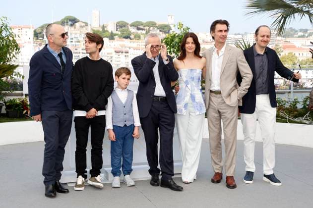 Paolo Pierobon, Leonardo Maltese, Enea Sala, Marco Bellocchio, Barbara Ronchi, Fabrizio Gifuni and Fausto Russo Alesi at the photocall for the feature film Rapito Kidnapped at the Festival de Cannes 2023 76 Cannes International Film Festival at the Palais des Festivals Cannes, 24 05 2023. Foto:xD.xBedrosianx xFuturexImage