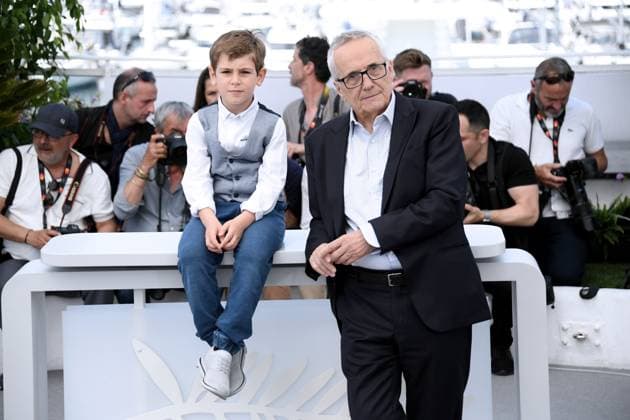76th Cannes Film Festival 2023, Photocall film Kidnapped L Enlevement (Kidnapped) . Pictured: Marco Bellocchio, Enea Sala  Copyright: xAlbertoxTerenghi PoolxPhotoxEvenx xPoolxPhotoxEventsx01x IPA_IPA38181930