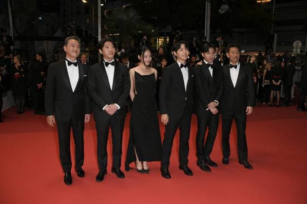 76th Cannes Film Festival 2023, Red carpet film The sun of the future . Pictured: Xa Bin Hong, Hyoung Seo Kim, Kim Chang-Hoon, Joong Ki Song, Han Jae-duk  Copyright: xAlbertoxTerenghi PoolxPhotoxEvenx xPoolxPhotoxEventsx01x IPA_IPA38197269